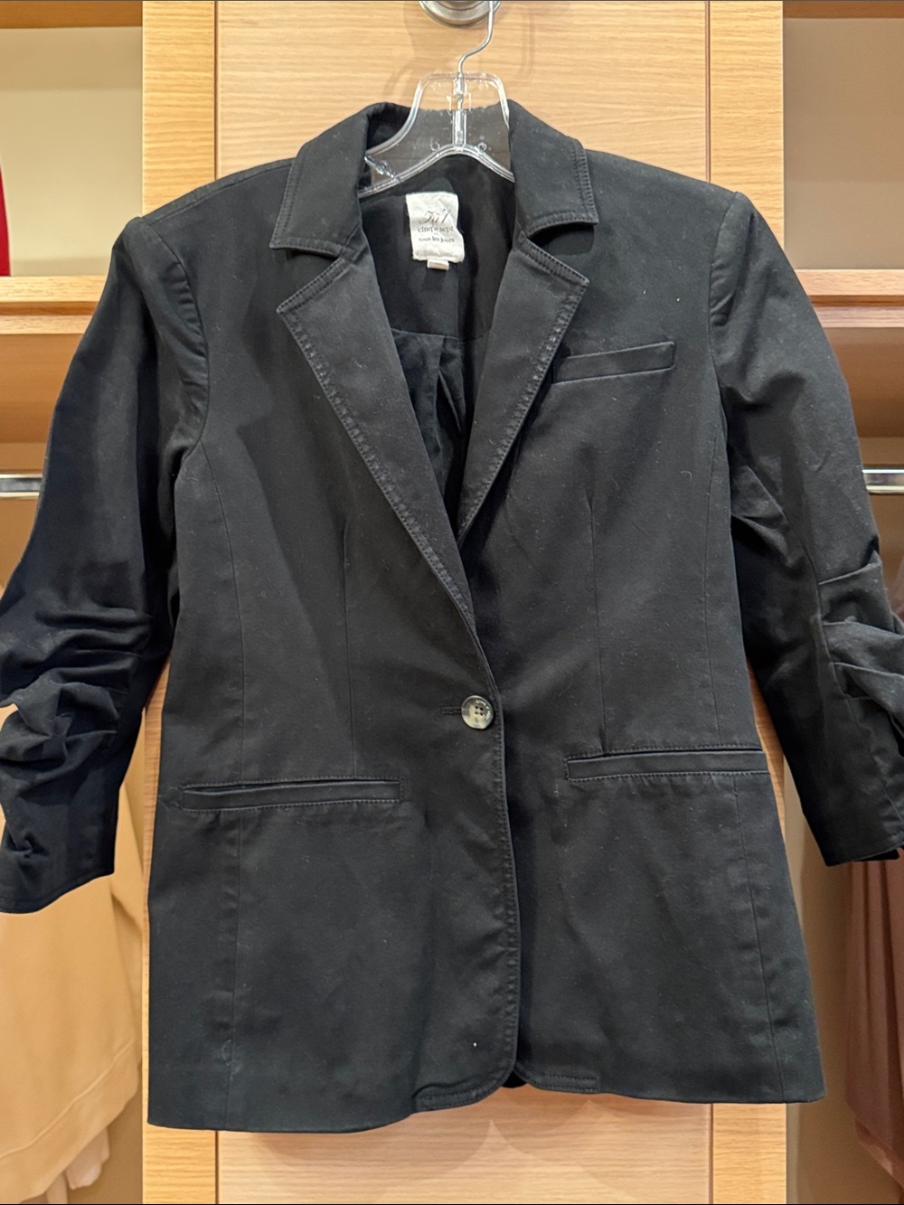 cinq a sept Black Single-Button Blazer